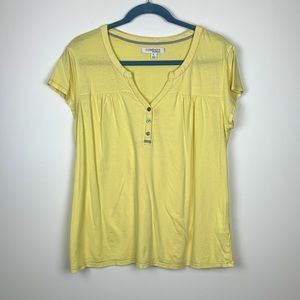 Company Ellen Tracy V-Neck Henley Pajama Top